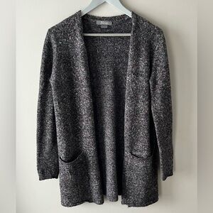 Natural Reflections Charcoal/Multicoloured Open-Front Cardigan-M- Cottagecore